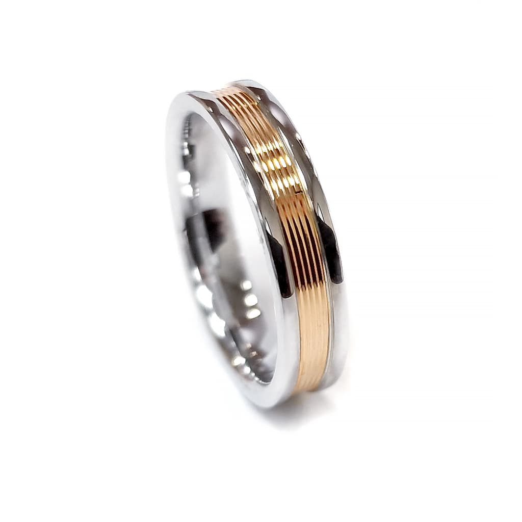 Brachna Halka Ot Byalo I Rozovo Zlato 14 K 3