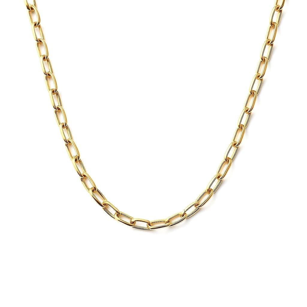 Златен синджир с елегантни овални звена от жълто злато 14 карата