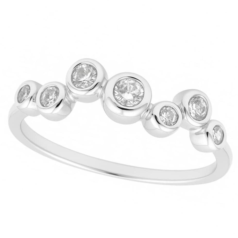 Елегантен пръстен от бяло злато