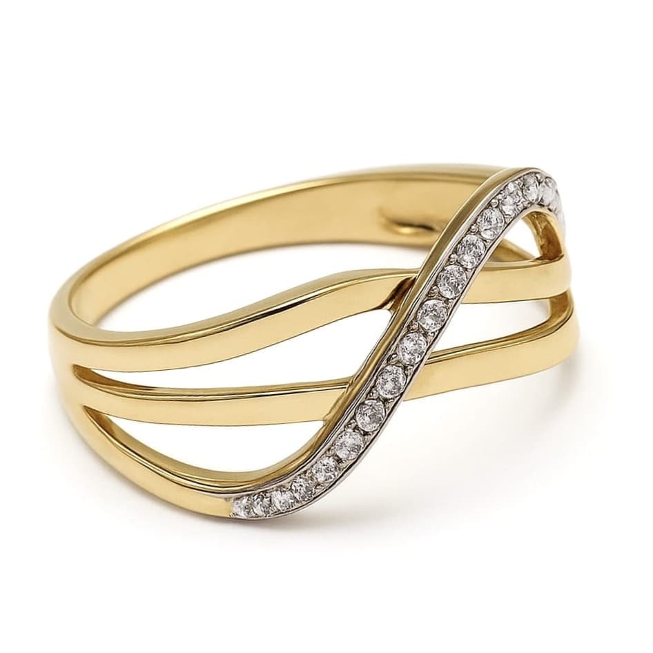 Елегантен дамски пръстен с цирконий 2