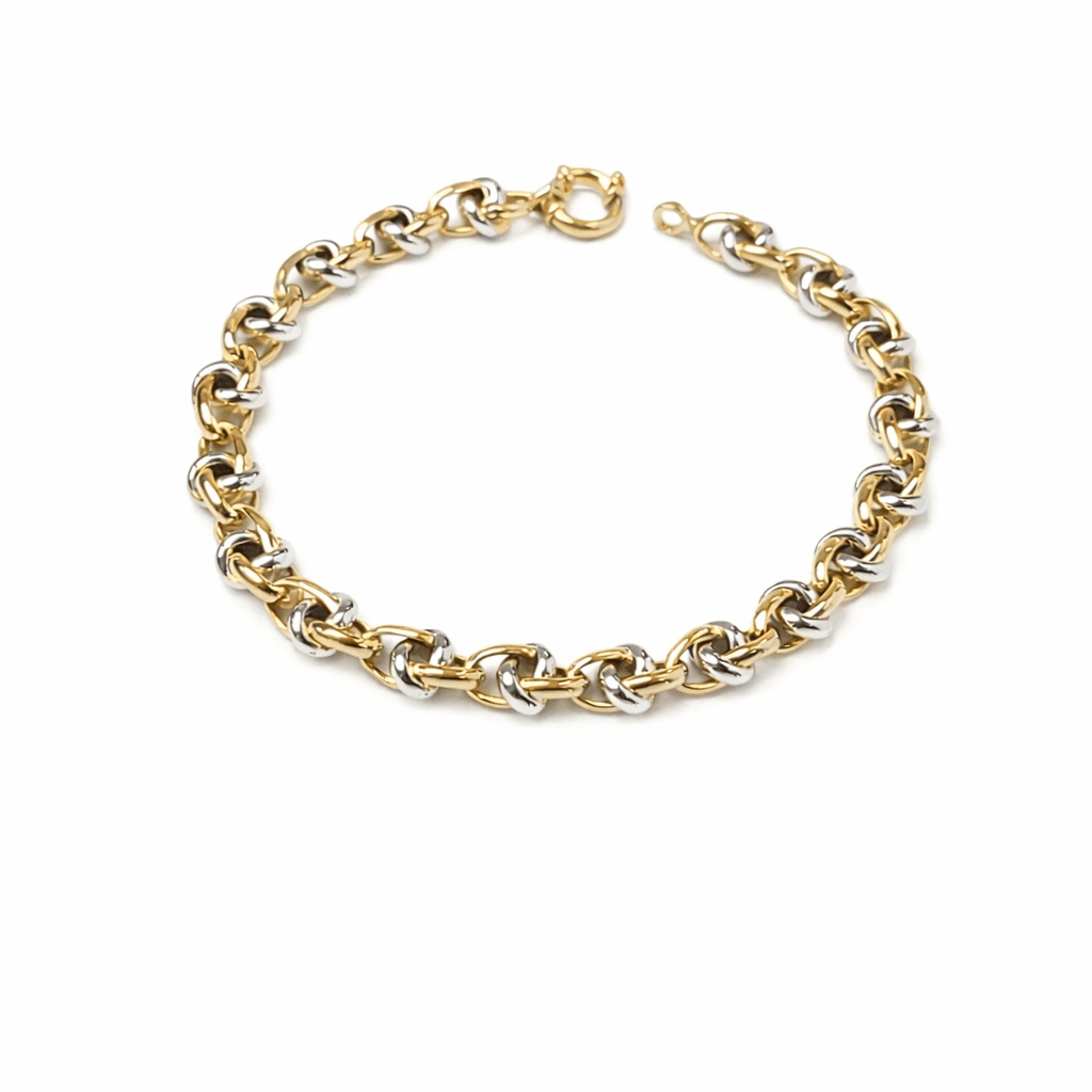 Златна гривна с масивна плетка