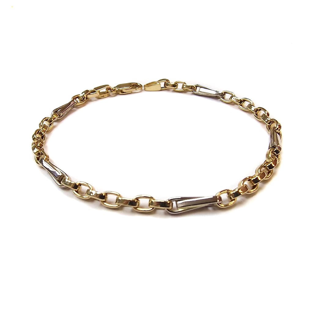 Гривна съчетание от бяло и жълто злато 14 к. 3,74 гр.