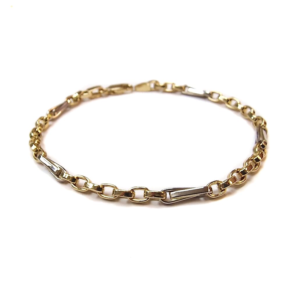 Гривна съчетание от бяло и жълто злато 14 к. 3,74 гр.