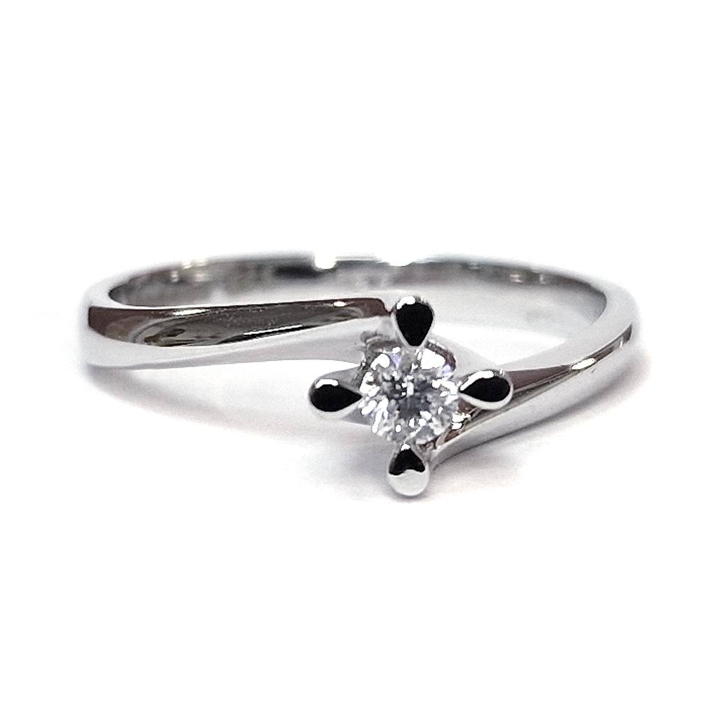 Годежен пръстен форма вълна с диамант от бяло злато 34 Godezhen Prasten Forma Valna S Diamant Ot Byalo Zlato 2