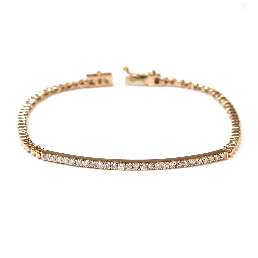 Damska Grivna Ot Rozovo Zlato 14 K S Diamanti 035 K 5