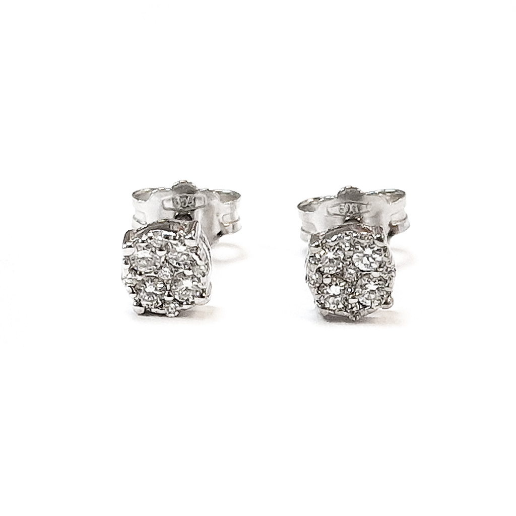 Обеци бяло злато с диаманти 0,22 карата 10 Obeczi Byalo Zlato S Diamanti 022 Karata 4