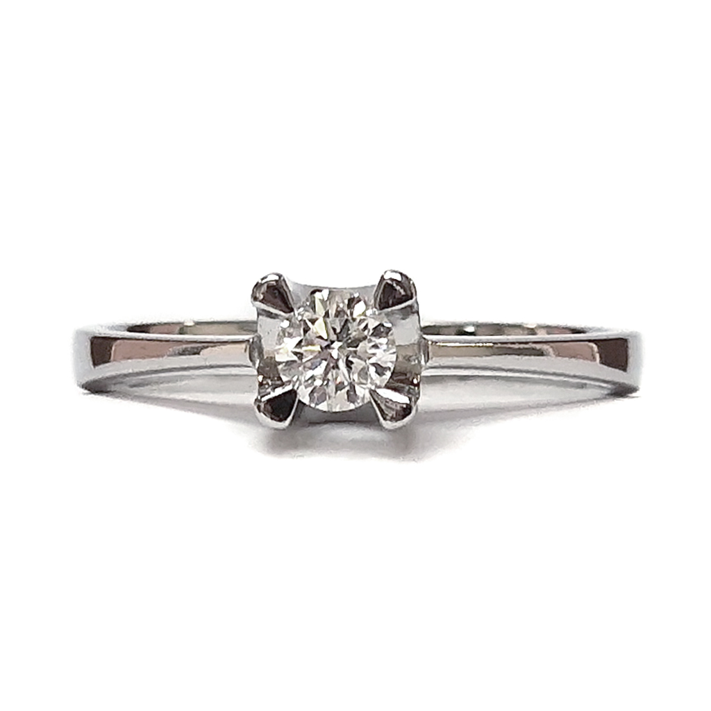 Годежен пръстен бяло злато с диамант 0,23 карата 73 Godezhen Prasten Byalo Zlato S Diamant 023 Karata 2