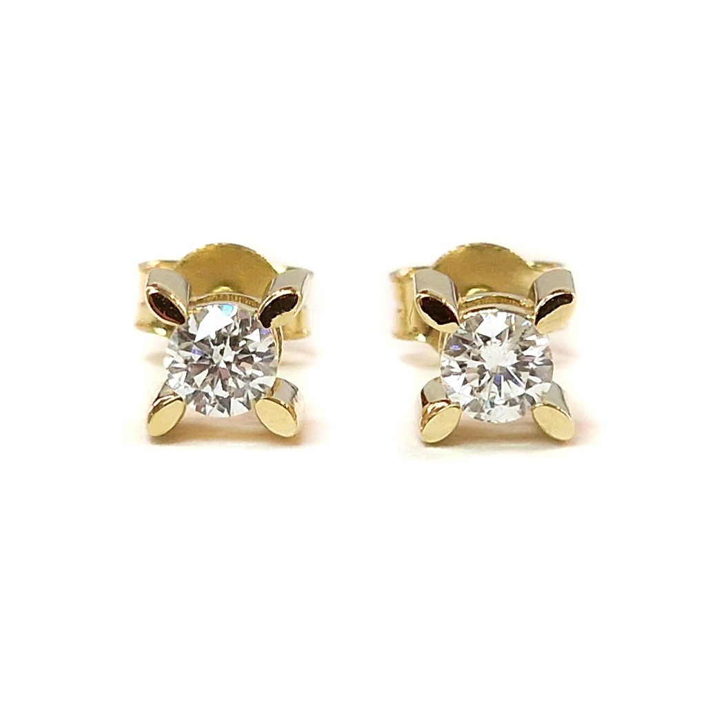 Обеци жълто злато с диаманти 0,38 карата 24 Obeczi Zhalto Zlato S Diamanti 038 Karata 5