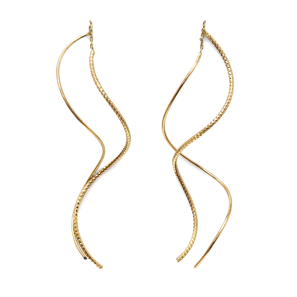 Visyasthi Spiralovidni Obeczi Ot Zhalto Zlato 14 K 2