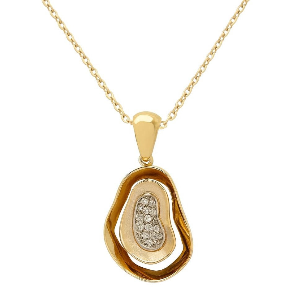 Колие от 14 карата жълто злато с цирконий 73 Колие от 14 карата жълто злато с цирконий