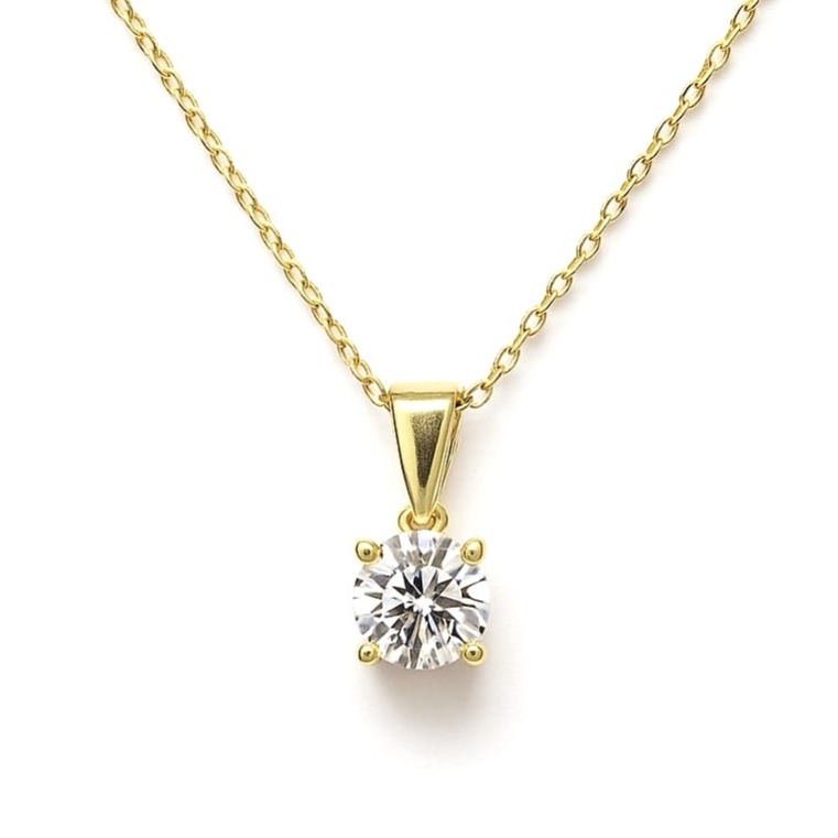 Колие от жълто злато с цирконий 19 Колие от жълто злато с цирконий